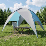 Vidaxl camping tent met regenhoes waterdicht 4-persoons blauw