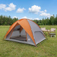 Vidaxl camping tent met regenhoes waterdicht 4-persoons