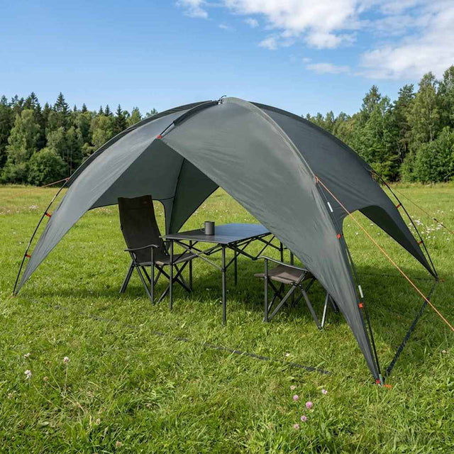 Vidaxl camping tent met regenhoes waterdicht 4-persoons legergroen