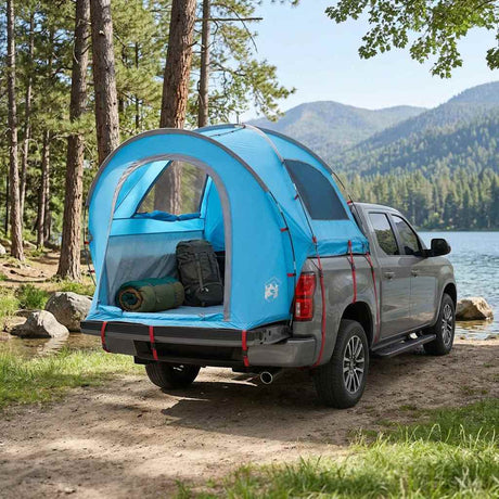 Vidaxl autotent blauw 2-persoons polyester en staal