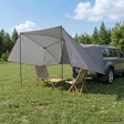 Vidaxl autotent grijs en oranje 308 x 215 x 220 cm polyester en staal
