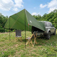 Vidaxl voertuig luifel groen 500 x 515 x 215 cm polyester en staal