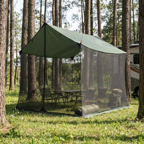 Vidaxl campingzeil met gaaswanden legergroen 270 x 210 x 210 cm