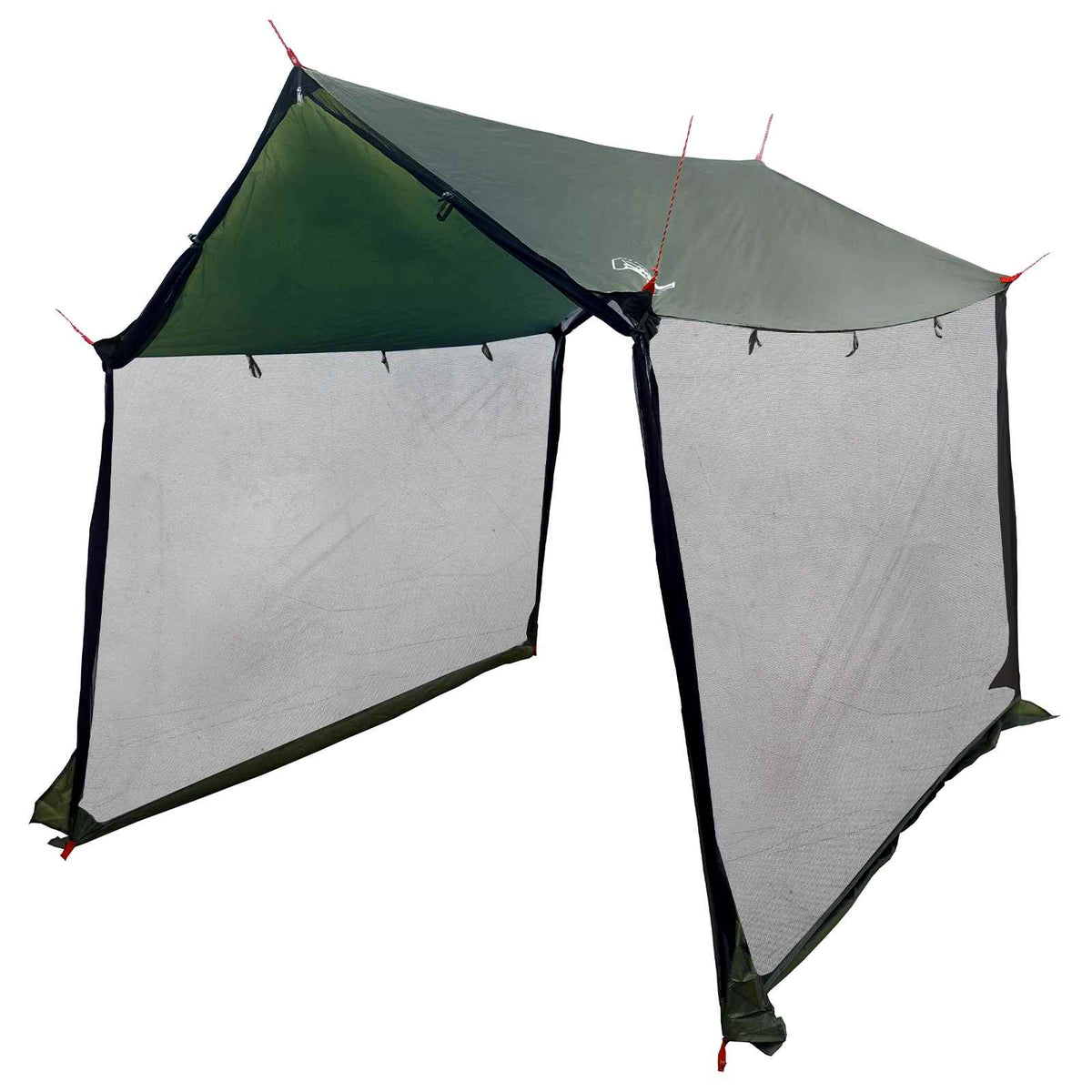 Vidaxl campingzeil met gaaswanden legergroen 270 x 210 x 210 cm