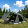 Vidaxl huisje tent 12-persoons leger groen polyester en staal