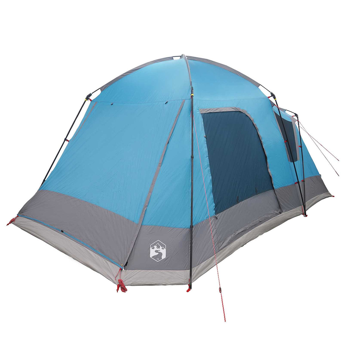 Vidaxl huisje tent 8-persoons blauw polyester en staal