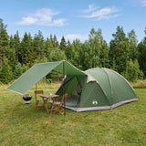 Vidaxl huisje tent 6-persoons groen polyester en staal