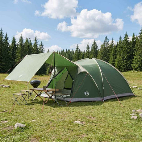 Vidaxl huisje tent 8-persoons groen polyester en staal