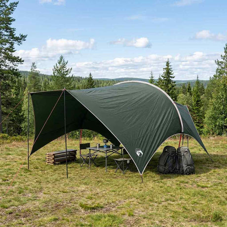 Vidaxl camping tarp waterbestendig legergroen 550 x 400 x 230 cm