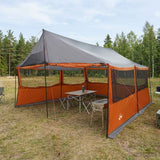 Vidaxl gezinstent grijs en oranje 450 x 400 x 265 cm