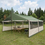 Vidaxl gezinstent groen 600 x 400 x 268 cm polyester en staal