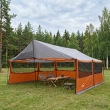 Vidaxl gezinstent grijs en oranje 600 x 400 x 268 cm