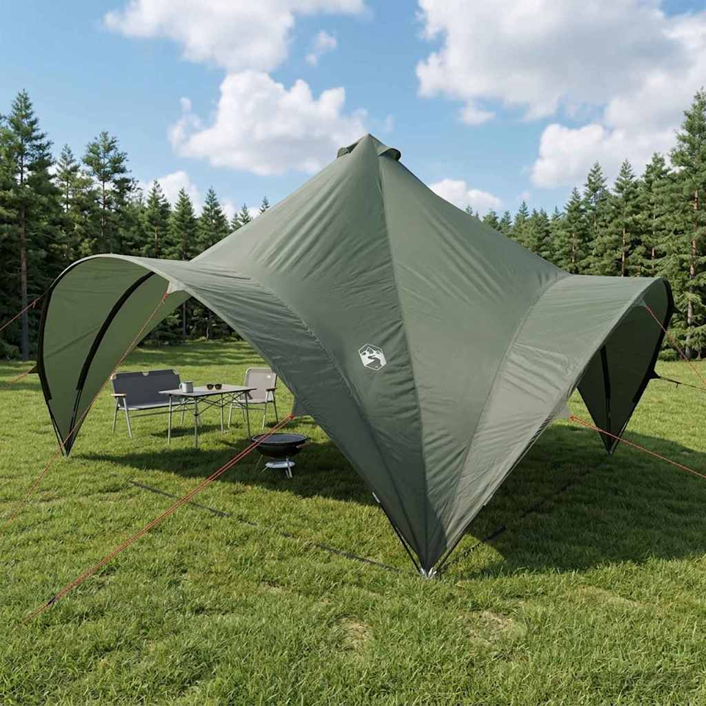 Vidaxl partytent leger groen 400 x 400 x 320 cm polyester en staal