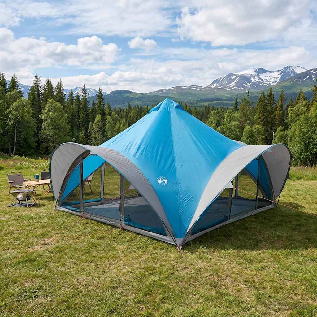 Vidaxl tipi tent 18.0-persoons blauw polyester en staal