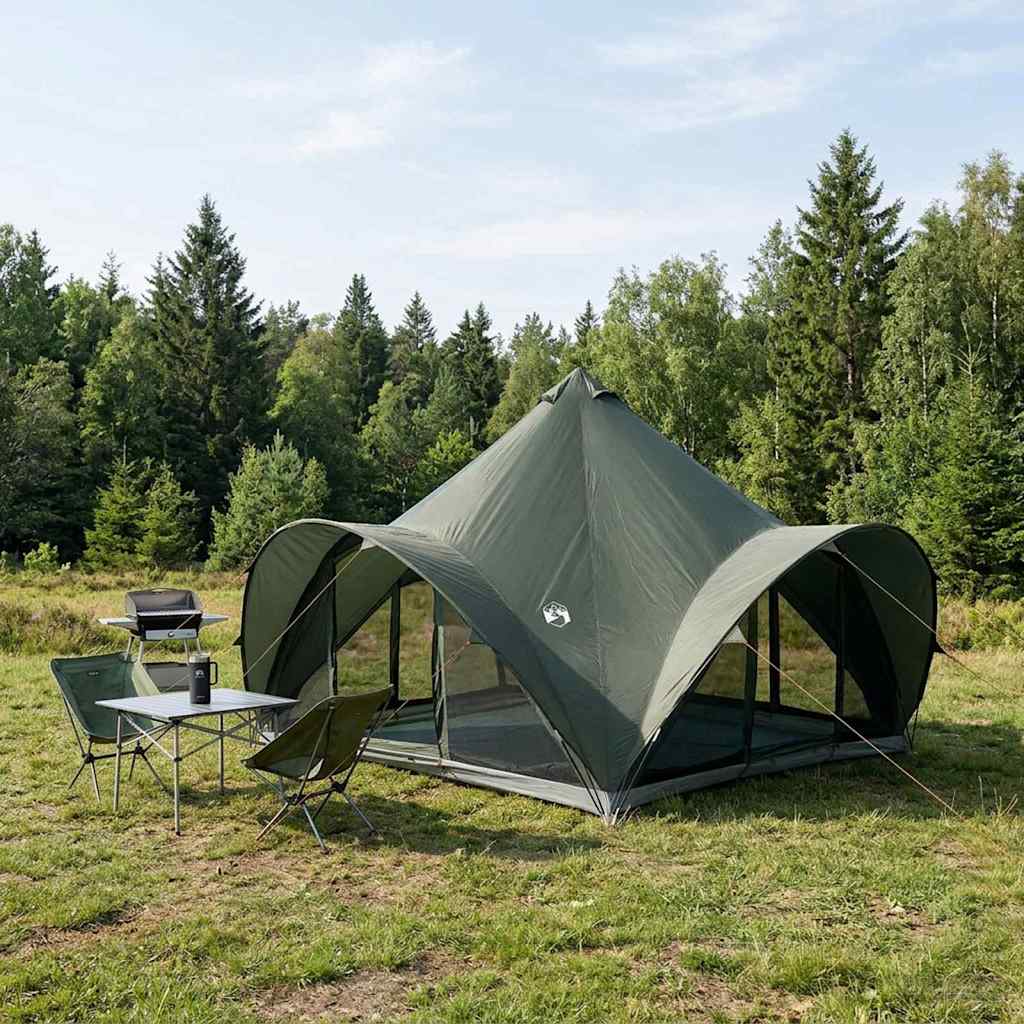 Vidaxl tipi tent 6.0-persoons leger groen polyester en staal