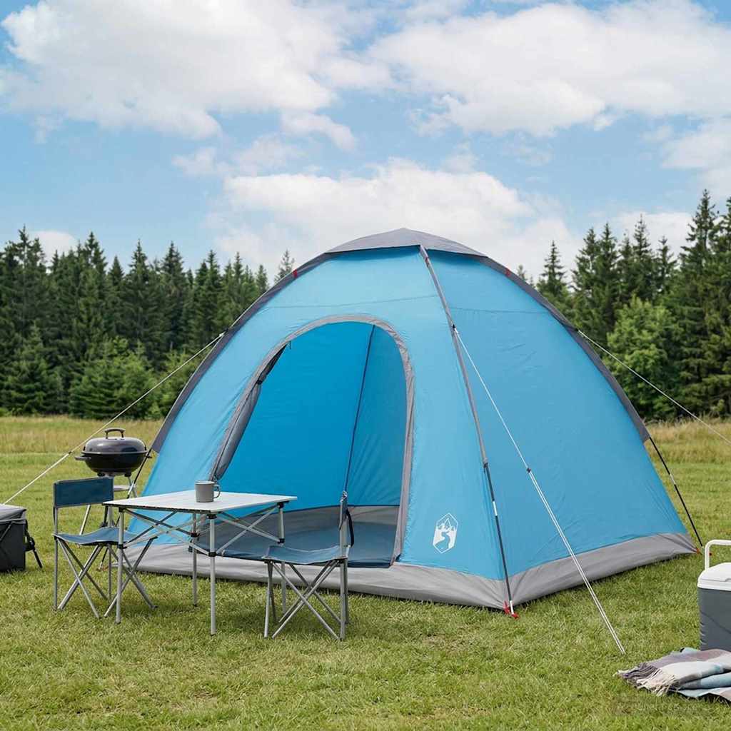 Vidaxl kamperen tent 2-persoons blauw 185t polyester met pu coating