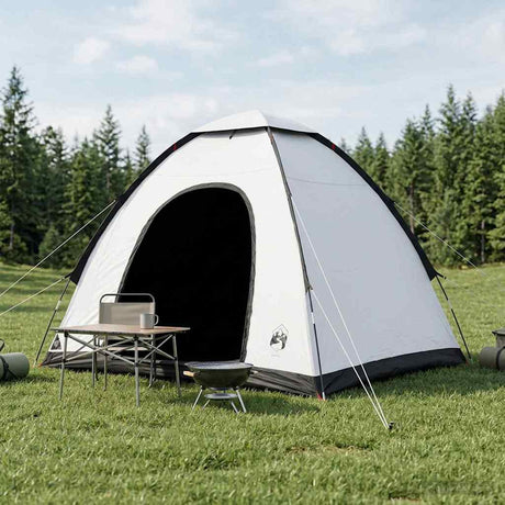 Vidaxl kamperen tent 2-persoons wit blackout acier p taffeta