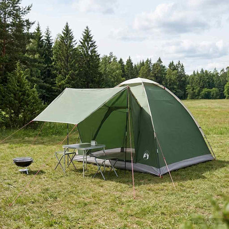 Vidaxl kamperen tent 2-persoons groen polyester en staal