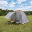 Vidaxl kamperen tent 2-persoons grijs en oranje polyester en staal