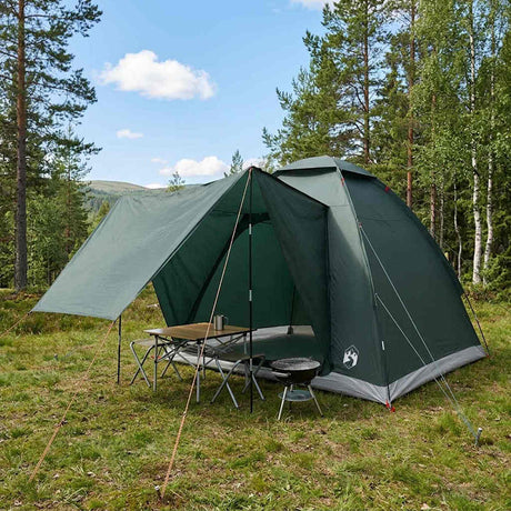 Vidaxl kamperen tent 2-persoons legergroen polyester en staal
