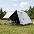 Vidaxl kamperen tent 2-persoons wit blackout polyester en staal