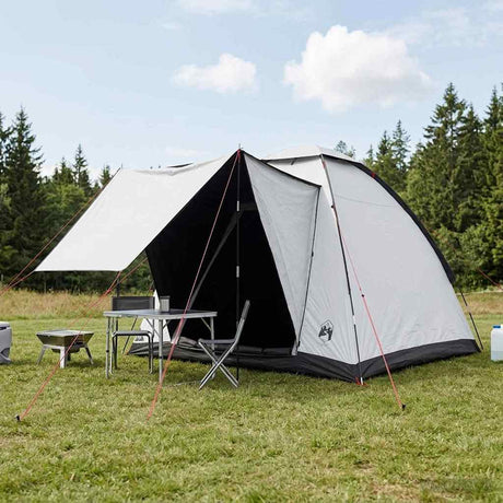 Vidaxl kamperen tent 2-persoons wit blackout polyester en staal