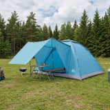 Vidaxl kamperen tent 6-persoons blauw polyester en staal
