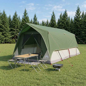 Vidaxl tunneltent 6-persoons groen polyester en staal