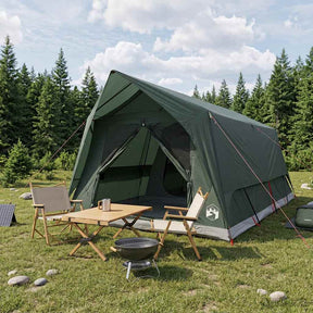 Vidaxl tunneltent 6-persoons leger groen polyester en staal