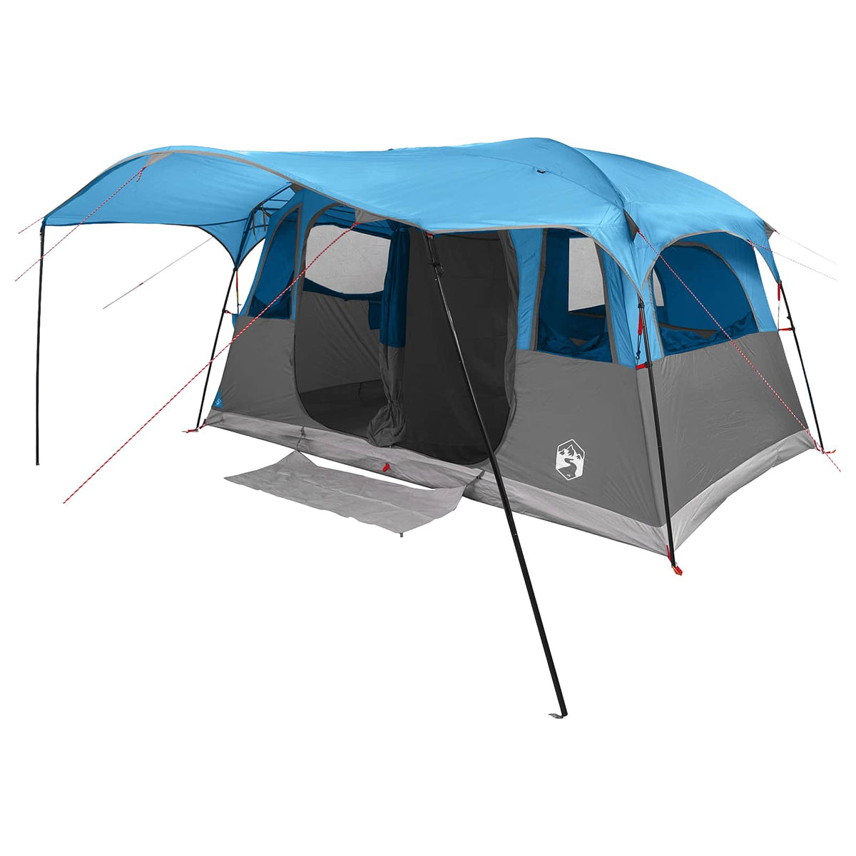 Vidaxl tunneltent 10-persoons blauw polyester en staal