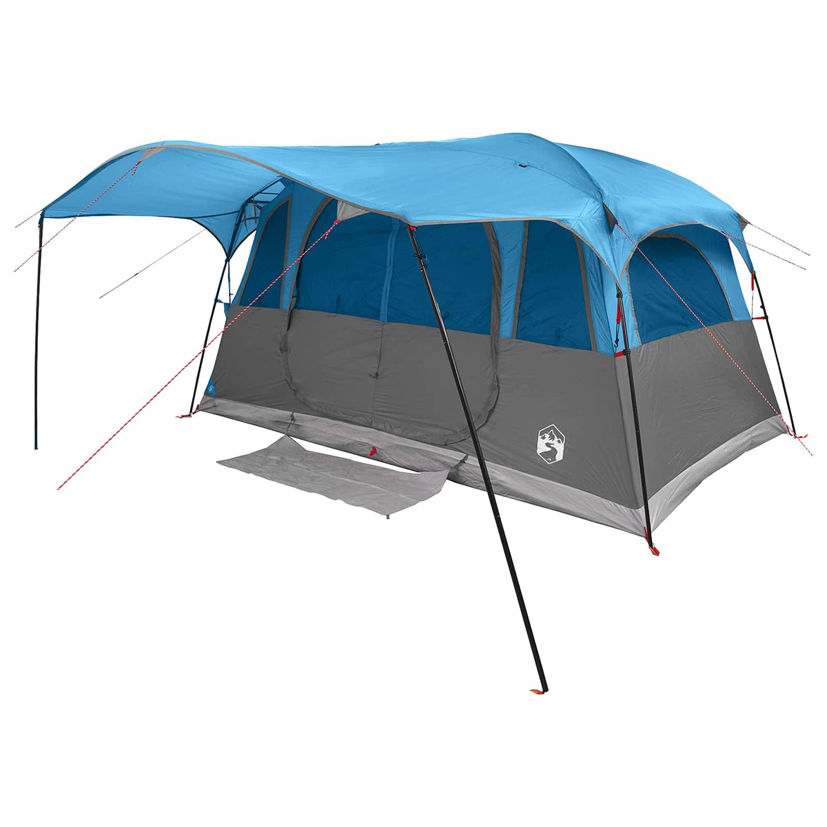 Vidaxl tunneltent 10-persoons blauw polyester en staal