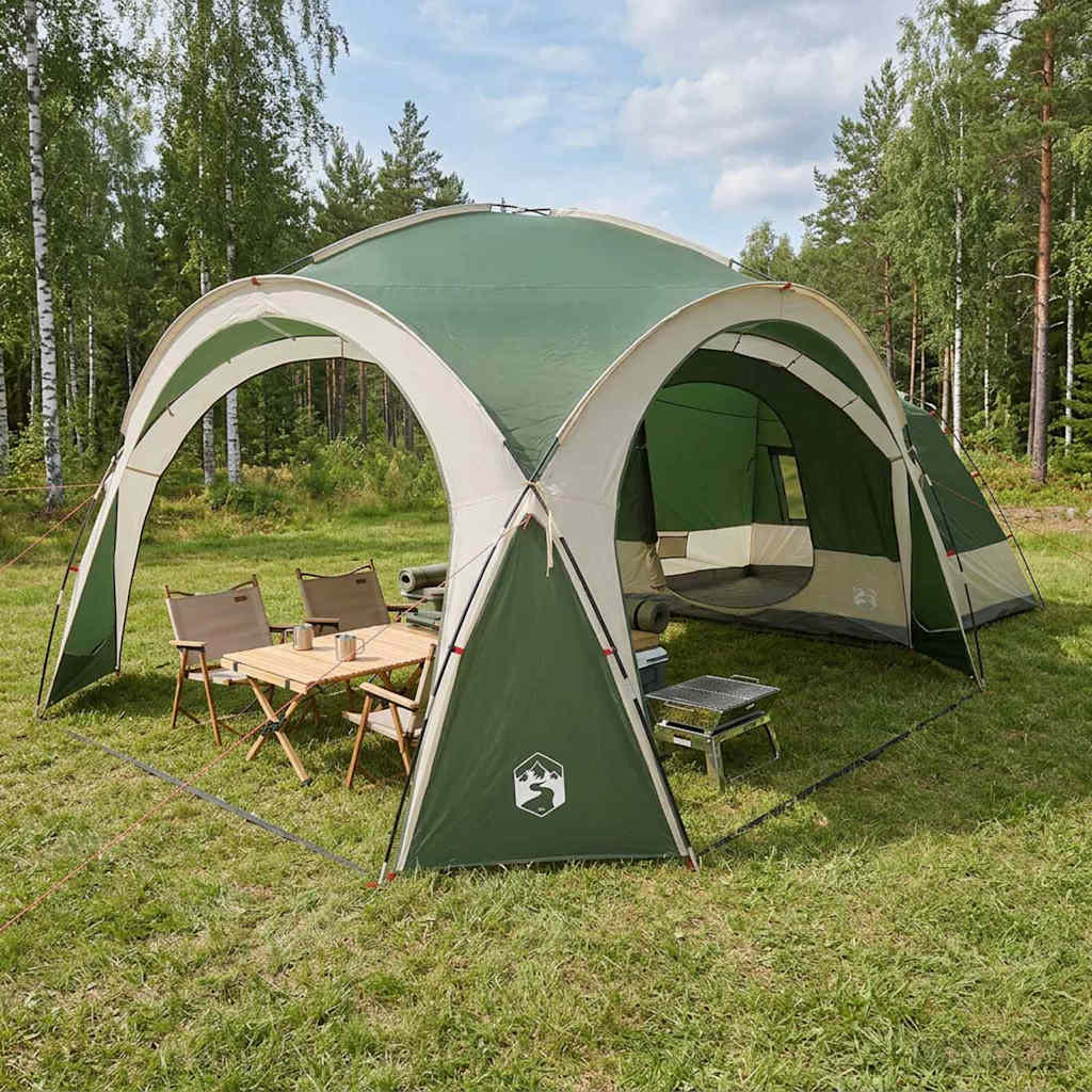 Vidaxl zijtent groen 410 x 410 x 250 cm polyester en staal
