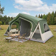 Vidaxl huisje tent groen 10-persoons polyester en staal