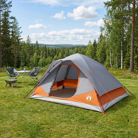 Vidaxl directe tent grijs en oranje 305 x 215 x 140 cm