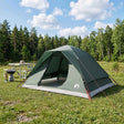 Vidaxl directe tent legergroen 305 x 215 x 140 cm polyester en staal