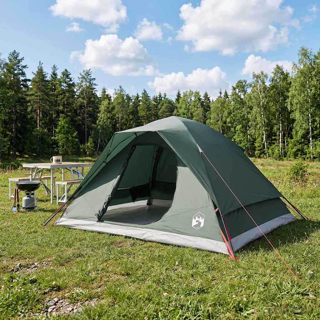 Vidaxl directe tent legergroen 305 x 215 x 140 cm polyester en staal