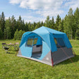 Vidaxl directe tent 8-persoons blauw polyester en staal