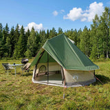 Vidaxl tipi tent 4-persoons groen polyester en staal
