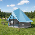 Vidaxl tipi tent 4-persoons blauw polyester en staal
