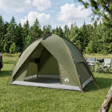 Vidaxl camping tent met regenhoes waterdicht 4-persoons olijfgroen