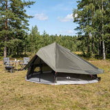Vidaxl tipi tent 20-persoons bruin grijs polyester en staal