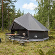 Vidaxl tipi tent 8-persoons bruin grijs polyester en staal