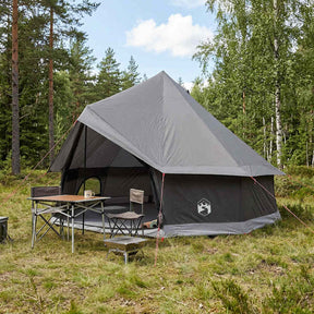 Vidaxl tipi tent 8-persoons bruin grijs polyester en staal