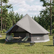 Vidaxl tipi tent 10-persoons bruin grijs polyester en staal