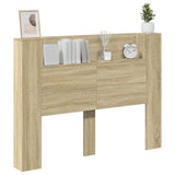 Vidaxl hoofdbord kast met led sonoma bewerkt hout