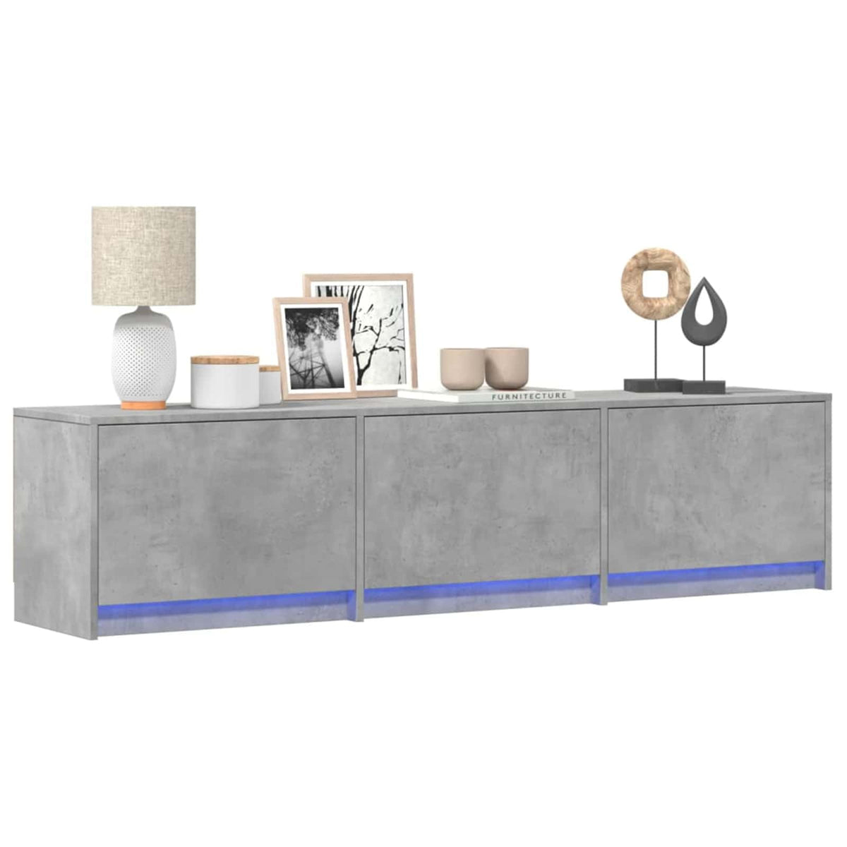 Vidaxl tv-kast betonkleurig bewerkt hout