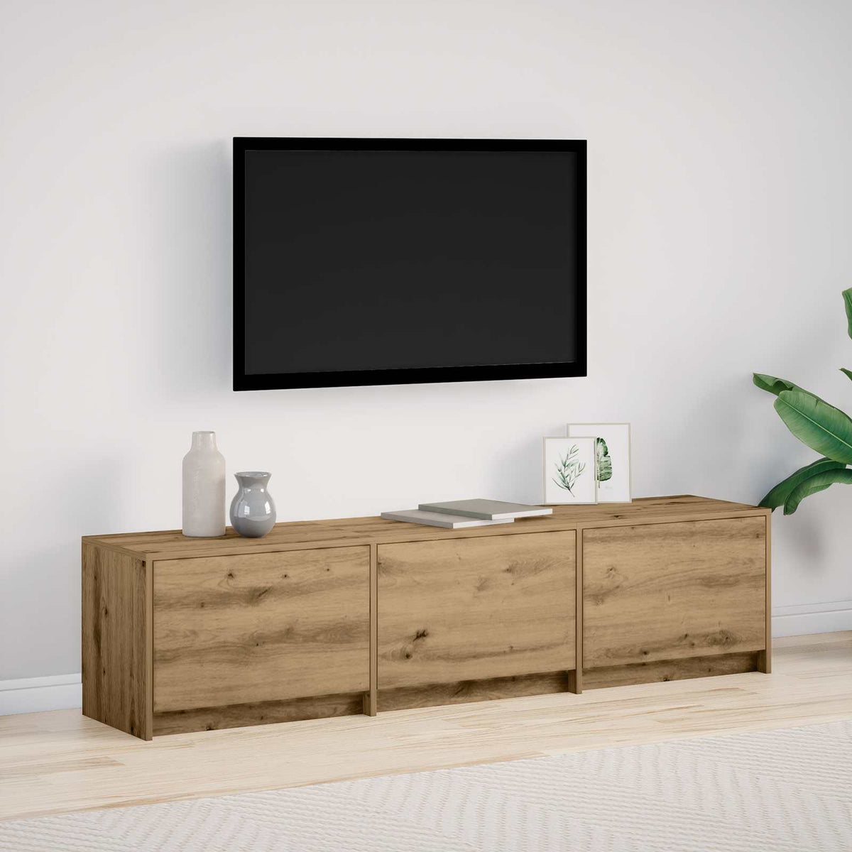 Vidaxl tv-kast artisan eiken bewerkt hout