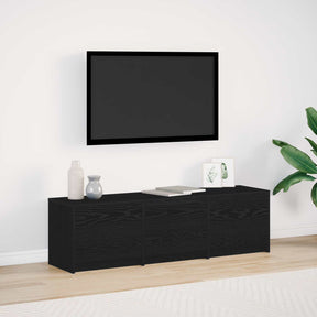 Vidaxl tv-kast zwart eiken bewerkt hout