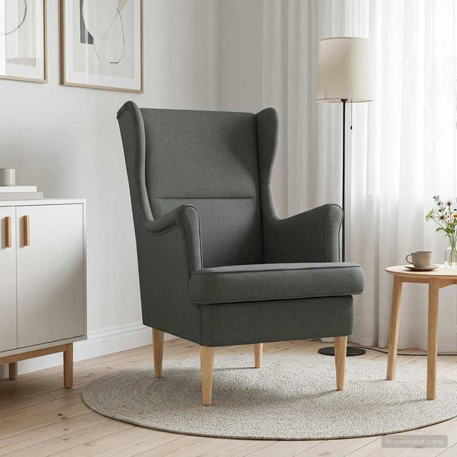 Vidaxl fauteuil donkergrijs stof