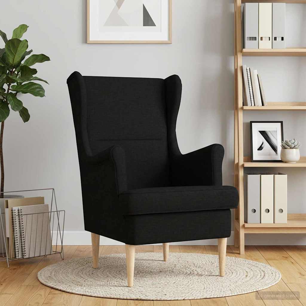 Vidaxl fauteuil zwart stof